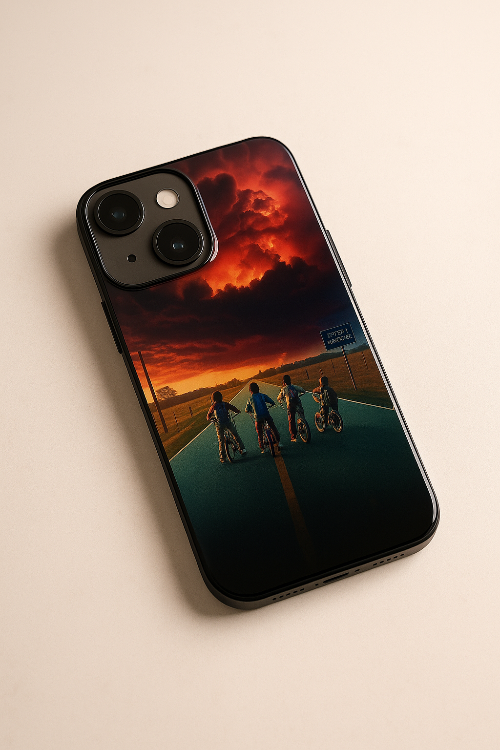 STRANGER THINGS- The Four Riders Premium Glass Back Cover For iPhone 11,12,13,14,15,16,17 Models The Case & Co