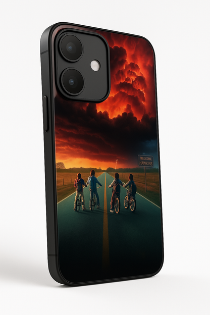 STRANGER THINGS- The Four Riders Premium Glass Back Cover For iPhone 11,12,13,14,15,16,17 Models The Case & Co