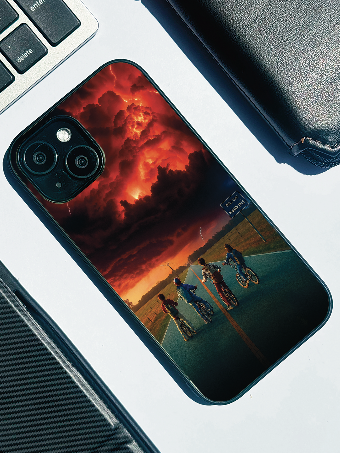 STRANGER THINGS- The Four Riders Premium Glass Back Cover For iPhone 11,12,13,14,15,16,17 Models The Case & Co