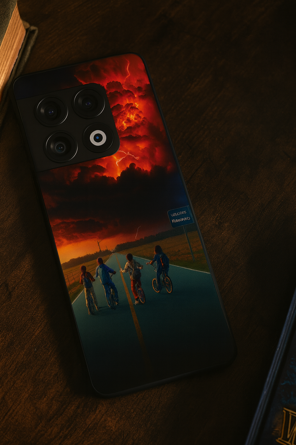 STRANGER THINGS- The Four Riders Premium Glass Back Cover For One Plus 13, 12, 11, 10, Nord Series The Case & Co