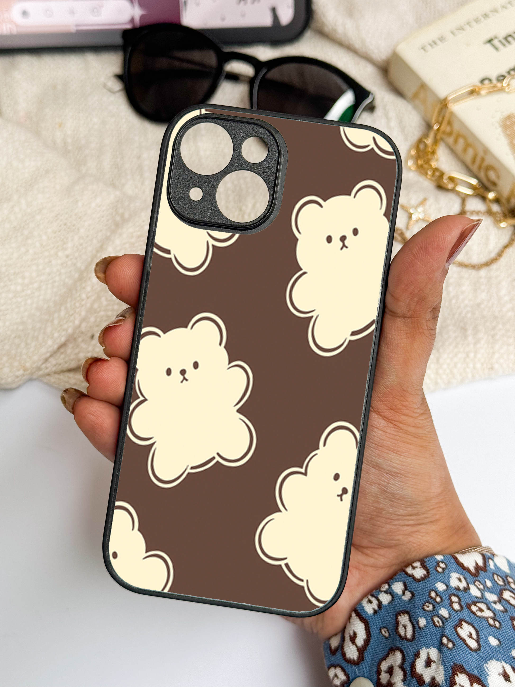 Teddy Overload Premium Glass Back Cover For iPhone 11,12,13,14,15,16,17 Models The Case & Co