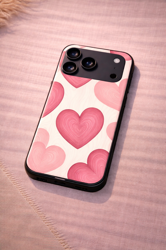 The Candy Hearts Premium Glass Back Cover For iPhone 11,12,13,14,15,16,17 Models The Case & Co