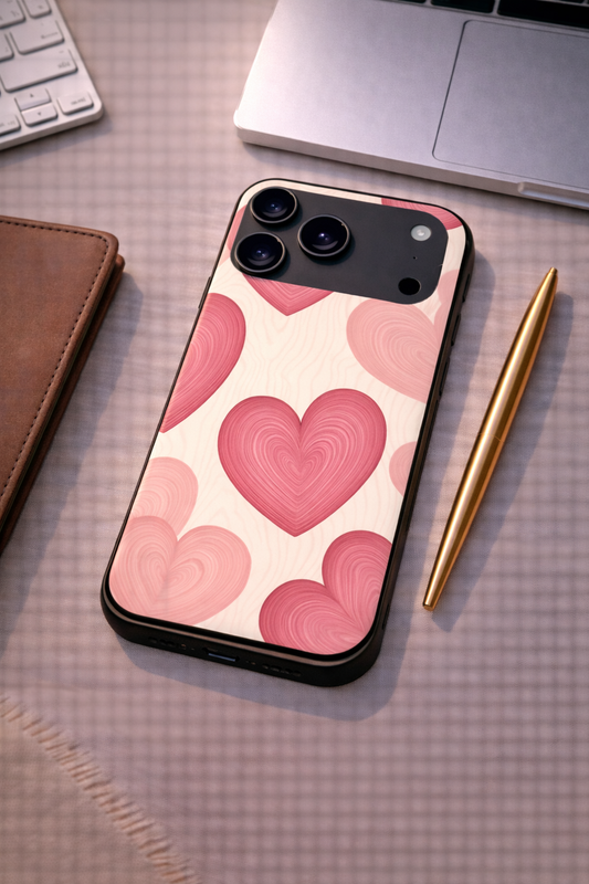 The Candy Hearts Premium Glass Back Cover For iPhone 11,12,13,14,15,16,17 Models The Case & Co