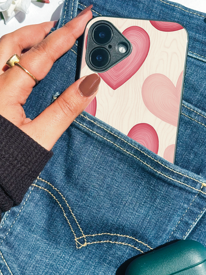 The Candy Hearts Premium Glass Back Cover For iPhone 11,12,13,14,15,16,17 Models The Case & Co