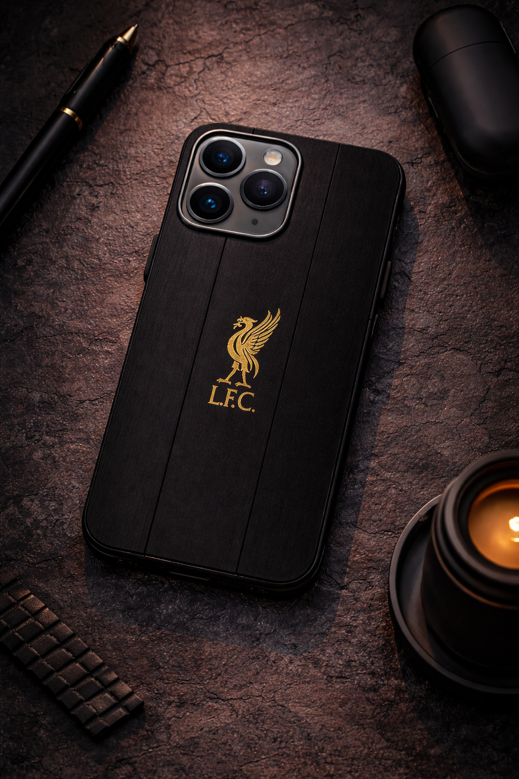 The Kop Noir Premium Glass Back Cover For iPhone 11,12,13,14,15,16,17 Models The Case & Co