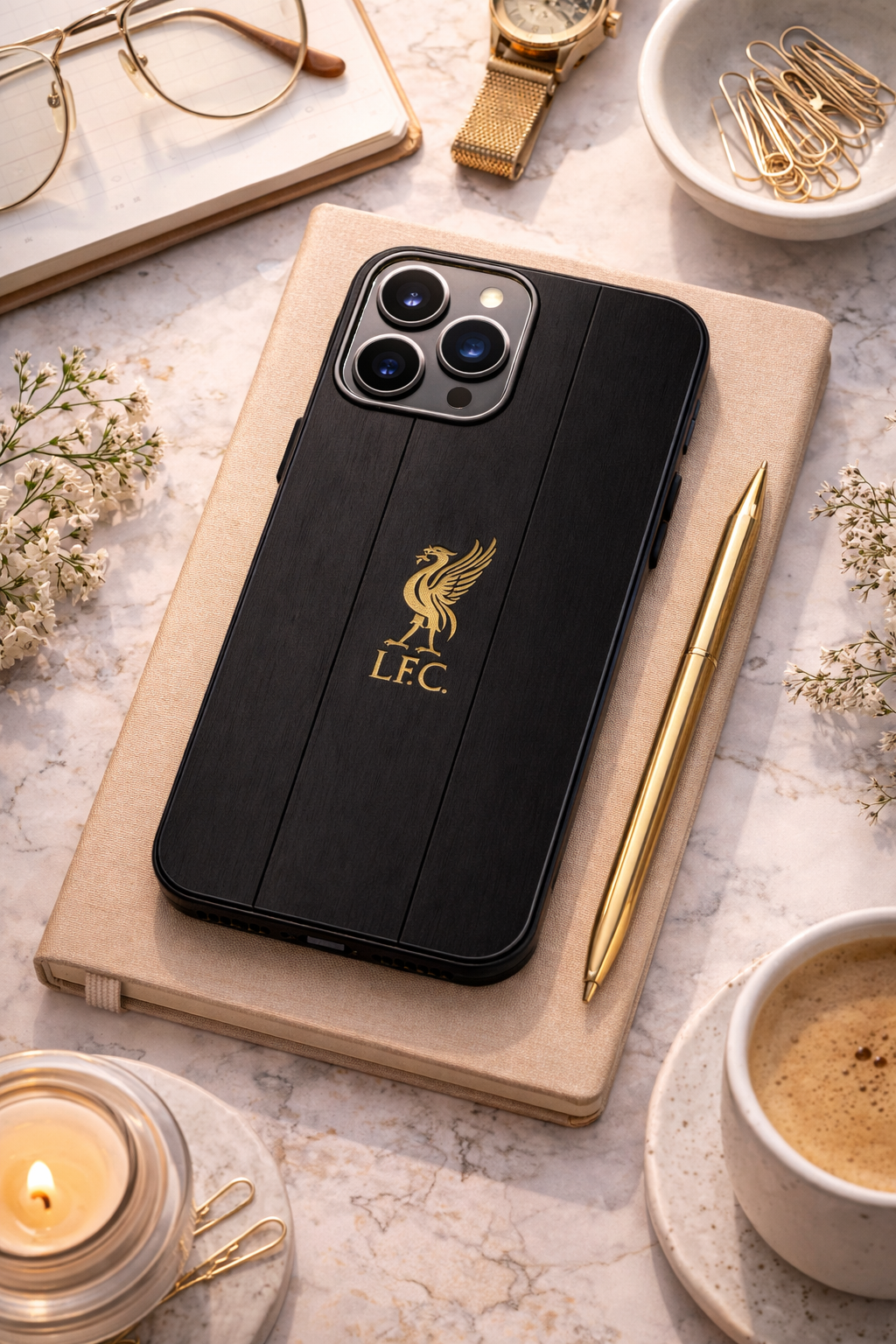 The Kop Noir Premium Glass Back Cover For iPhone 11,12,13,14,15,16,17 Models The Case & Co