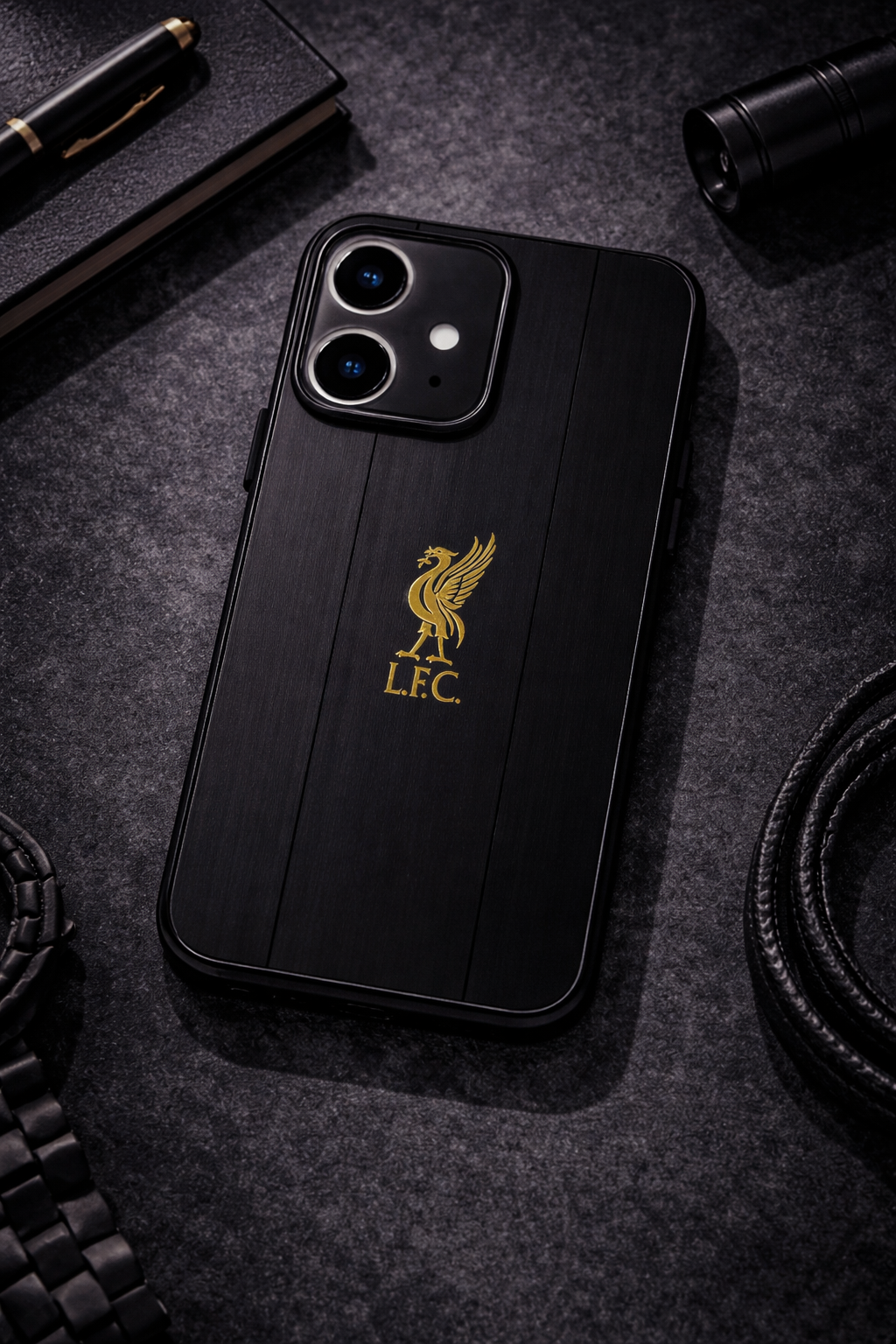 The Kop Noir Premium Glass Back Cover For iPhone 11,12,13,14,15,16,17 Models The Case & Co