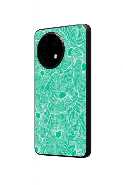 The Sketchy Petals Glass Back Cover For One Plus 13, 12, 11, 10, Nord Series The Case & Co