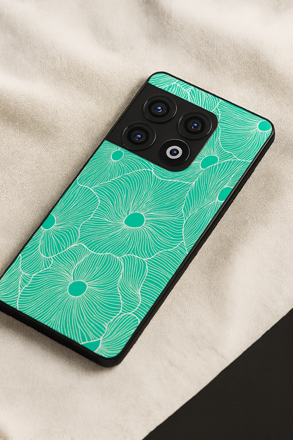 The Sketchy Petals Glass Back Cover For One Plus 13, 12, 11, 10, Nord Series The Case & Co