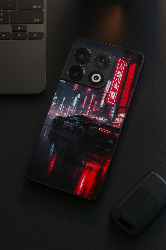 Tokyo Heart Premium Glass Back Cover For One Plus 13, 12, 11, 10, Nord Series The Case & Co