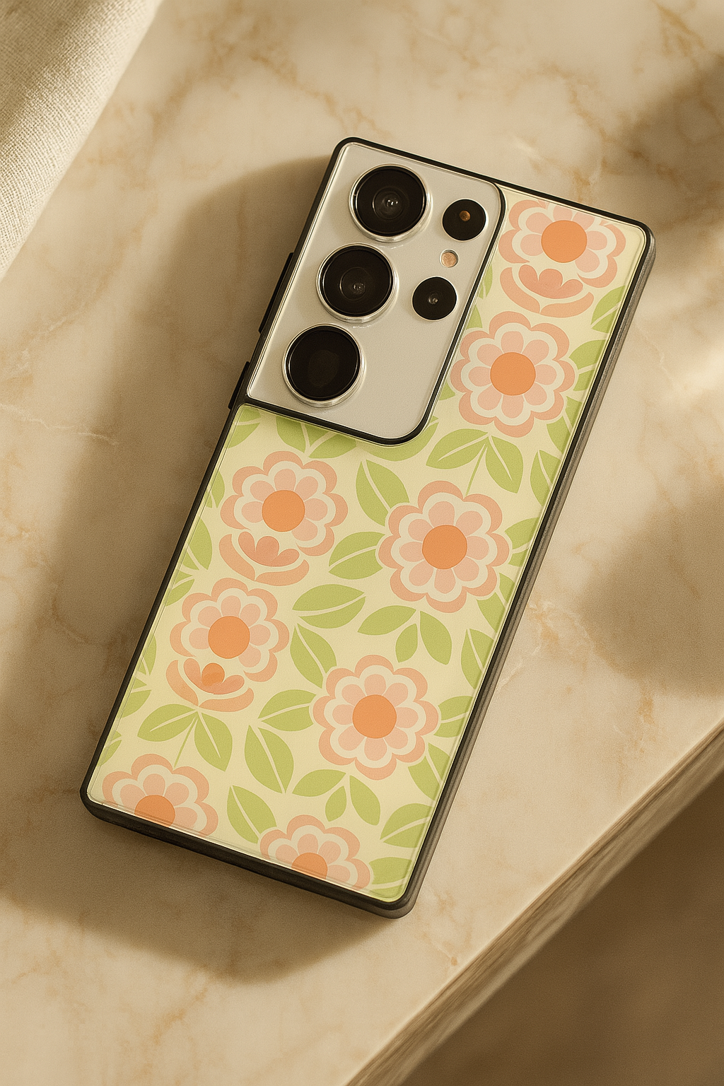 Traditional Floral Love Premium Glass Back Cover For Galaxy S, A, M & F Series The Case & Co