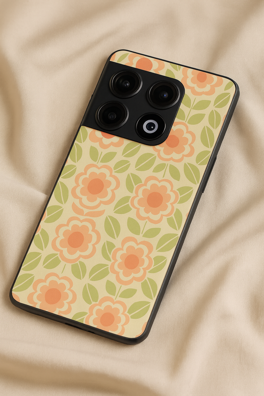 Traditional Floral Love Premium Glass Back Cover For One Plus 13, 12, 11, 10, Nord Series The Case & Co