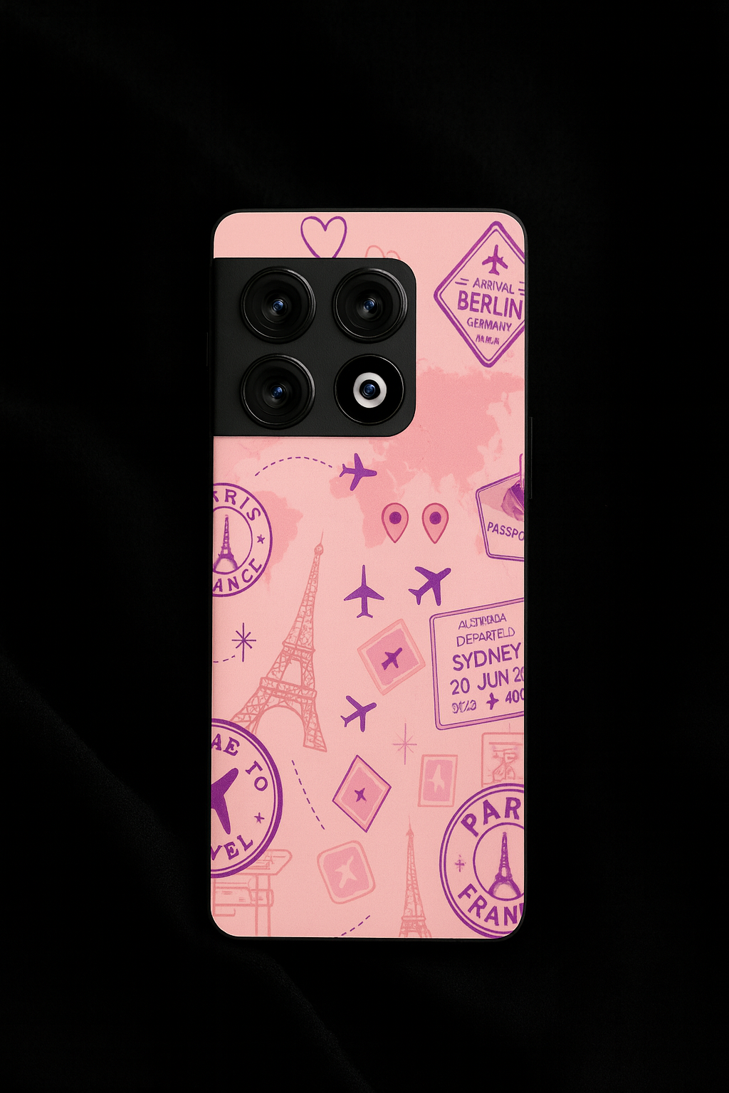 Travel Bug Premium Glass Back Cover For One Plus 13, 12, 11, 10, Nord Series The Case & Co