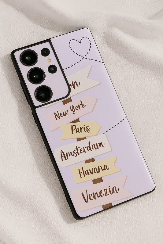 Travel Dreams Premium Glass Back Cover For Galaxy S, A, M & F Series The Case & Co