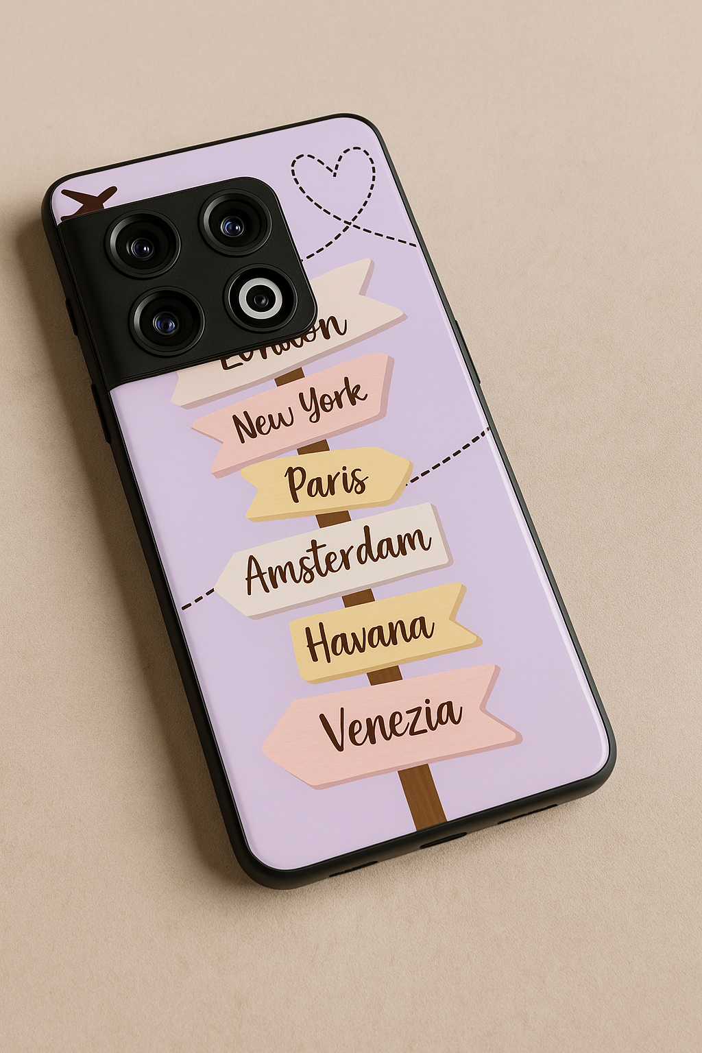 Travel Dreams Premium Glass Back Cover For One Plus 13, 12, 11, 10, Nord Series The Case & Co