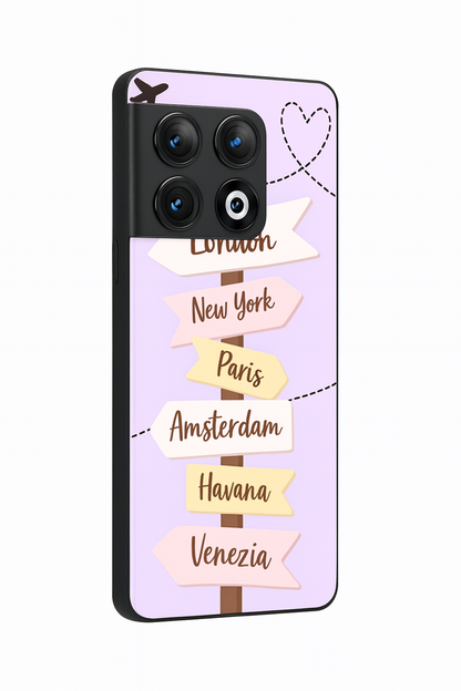 Travel Dreams Premium Glass Back Cover For One Plus 13, 12, 11, 10, Nord Series The Case & Co
