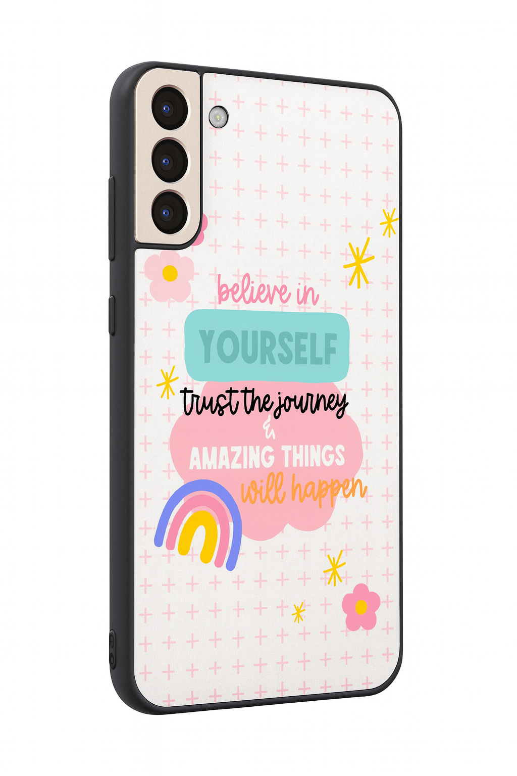 Trust The Journey Premium Glass Back Cover For Galaxy S, A, M & F Series The Case & Co