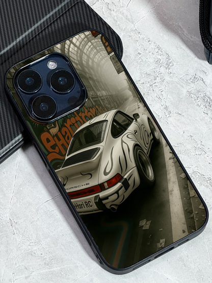 Urban Racer Premium Glass Back Cover For iPhone 11,12,13,14,15,16,17 Models The Case & Co