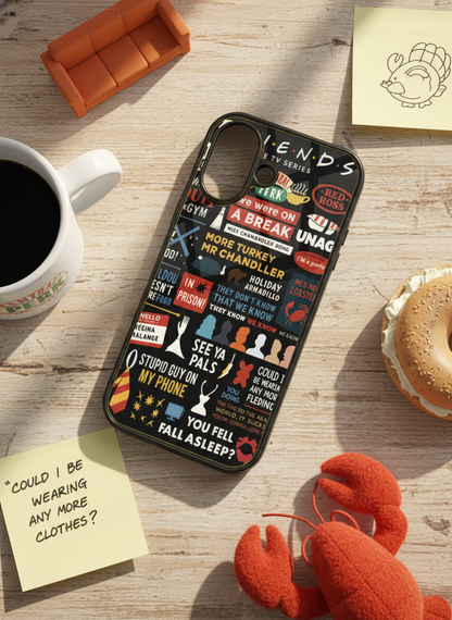 F.R.I.E.N.D.S Premium Glass Back Cover For iPhone 11-17 Models