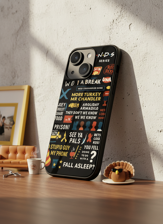 F.R.I.E.N.D.S Premium Glass Back Cover For iPhone 11-17 Models