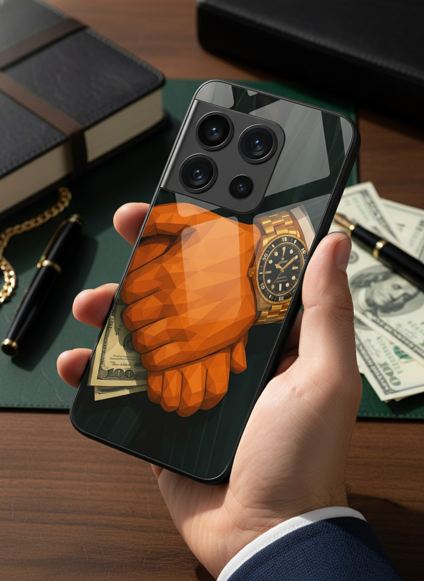 Money Matters Premium Glass Back Cover For One Plus 13, 12, 11, 10, Nord Series