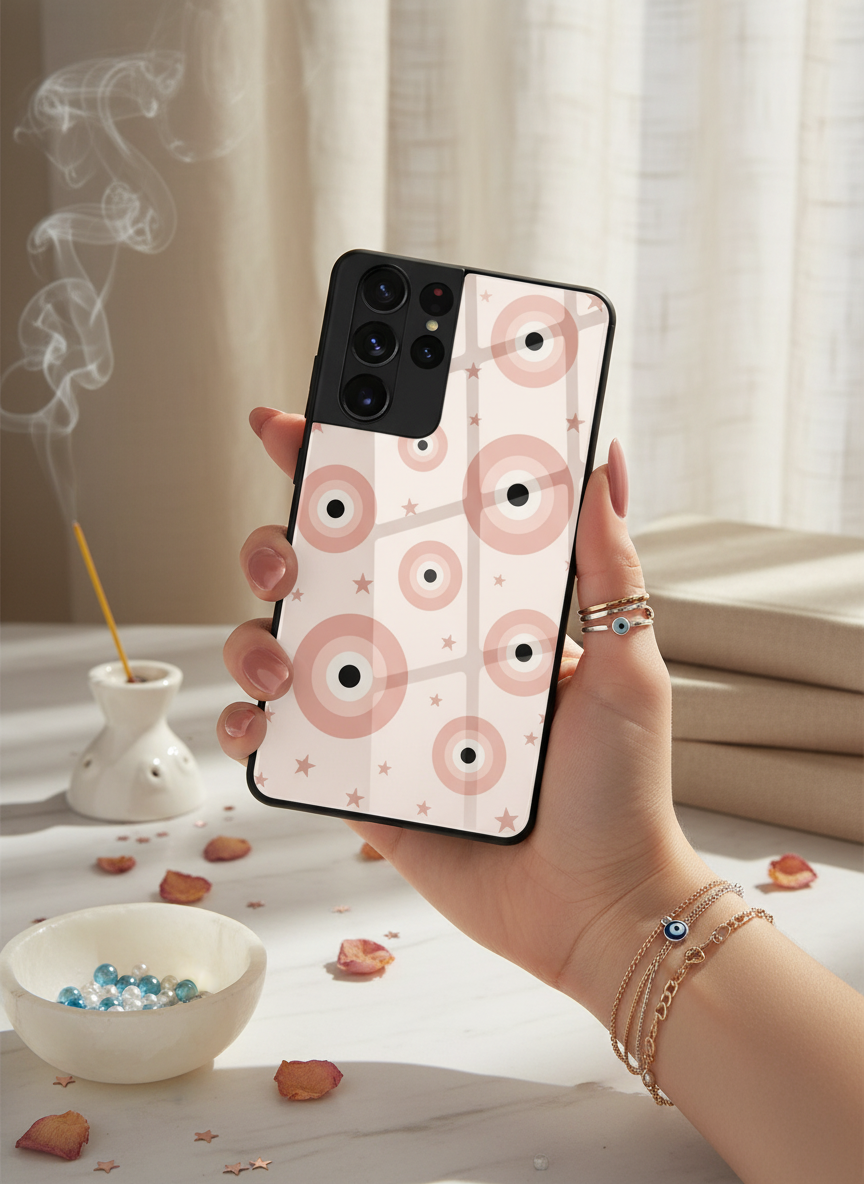 Eye Of Protection Dreamy Orbit Premium Glass Back Cover For Galaxy S, A, M & F Series
