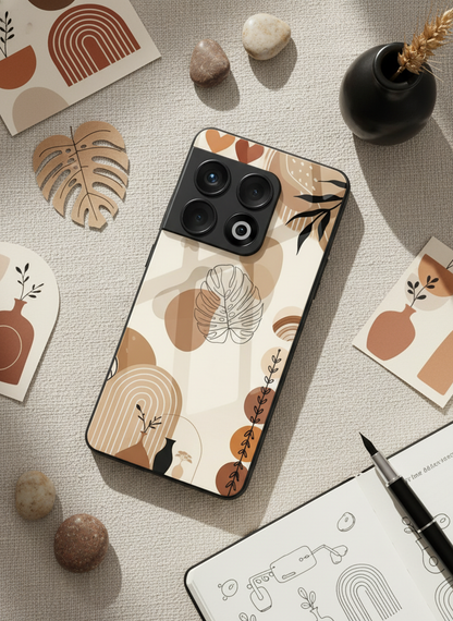 Organic Aura Glass Back Cover For One Plus 13, 12, 11, 10, Nord Series