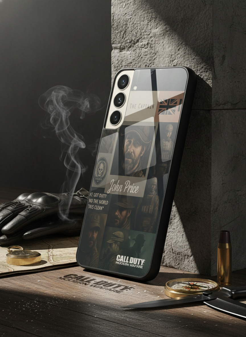 Captain's Creed Premium Glass Back Cover For Galaxy S, A, M & F Series