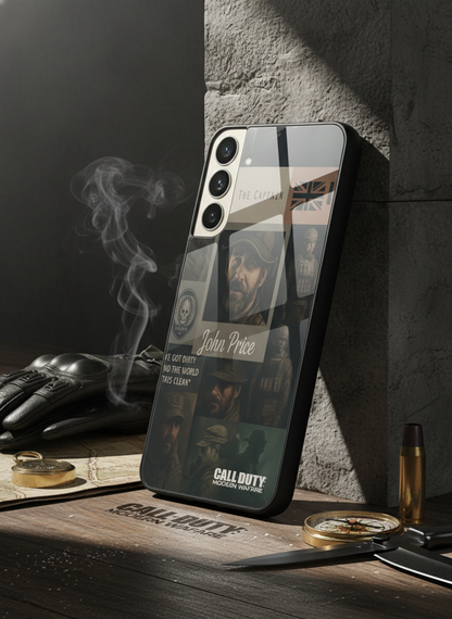 Captain's Creed Premium Glass Back Cover For Galaxy S, A, M & F Series