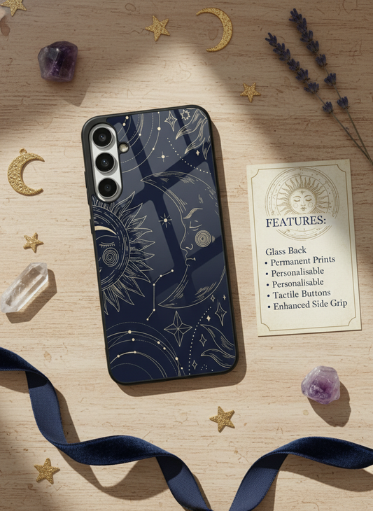 Celestial Dreams Premium Glass Back Cover For Galaxy S, A, M & F Series