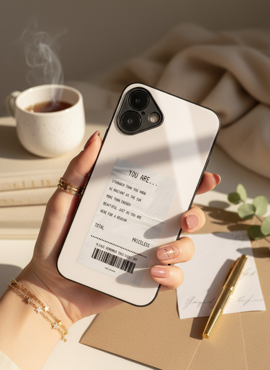 You Are Enough Premium Glass Back Cover For iPhone 11-17 Models