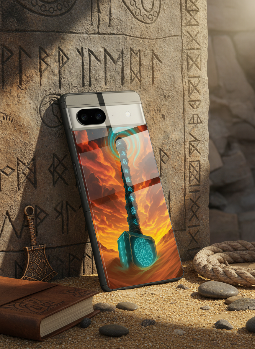 Mjolnir is it You ? Premium Glass Back Cover For Google Pixel 7,8,9,10 Series