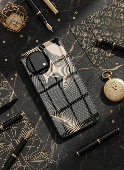 Aesthetic Swirls Premium Glass Back Cover For One Plus 13, 12, 11, 10, Nord Series