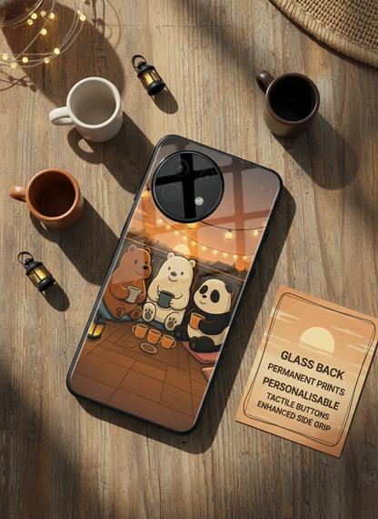 Tea Time Trio Glass Back Cover For One Plus 13, 12, 11, 10, Nord Series