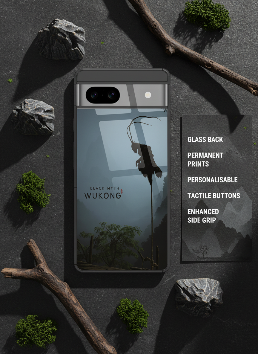BMW-Black Myth Wukong Premium Glass Back Cover For Google Pixel 7,8,9,10 Series