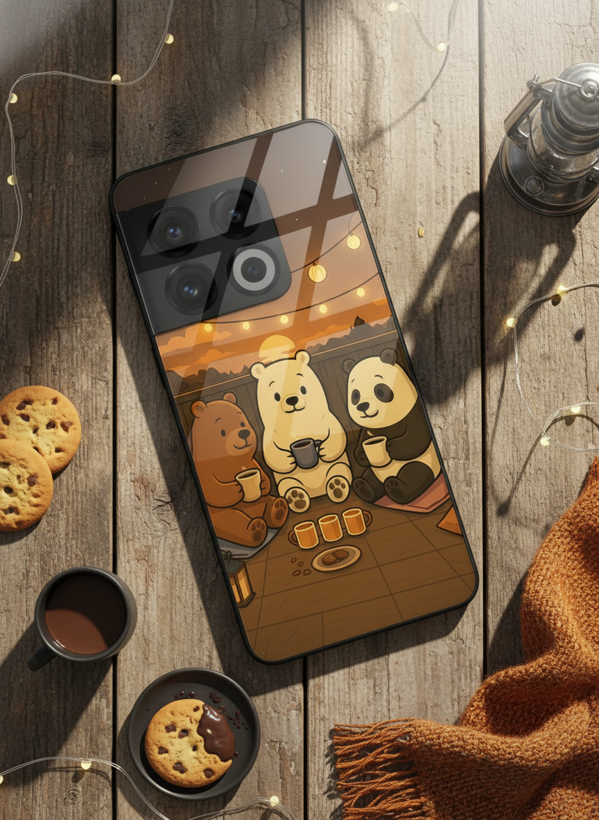 Tea Time Trio Glass Back Cover For One Plus 13, 12, 11, 10, Nord Series
