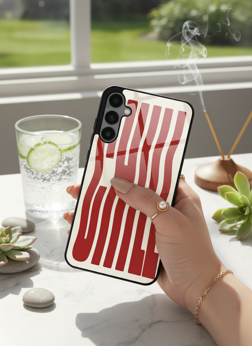 Stay Chill Premium Glass Back Cover For Galaxy S, A, M & F Series