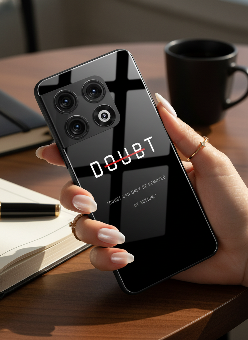 No Doubt Premium Glass Back Cover For One Plus 13, 12, 11, 10, Nord Series
