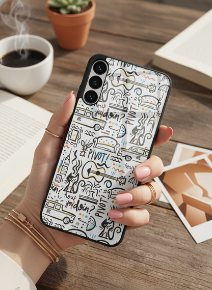 NYC Vibes Premium Glass Back Cover For Galaxy S, A, M & F Series