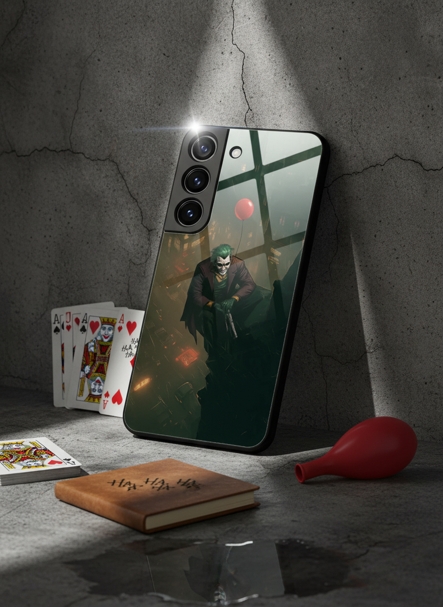 I am Joker Premium Glass Back Cover For Galaxy S, A, M & F Series