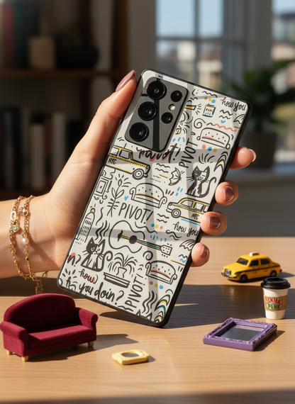 NYC Vibes Premium Glass Back Cover For Galaxy S, A, M & F Series