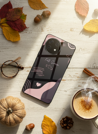 Autumn Heart Premium Glass Back Cover For One Plus 13, 12, 11, 10, Nord Series