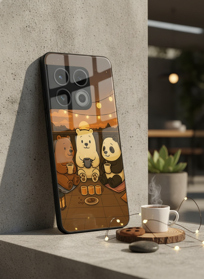 Tea Time Trio Glass Back Cover For One Plus 13, 12, 11, 10, Nord Series