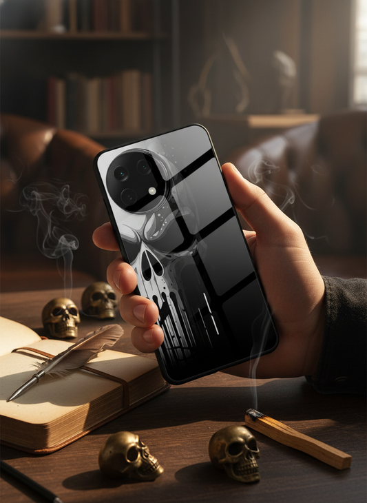 Deathmark Premium Glass Back Cover For One Plus 13, 12, 11, 10, Nord Series