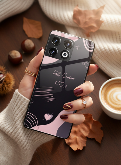 Autumn Heart Premium Glass Back Cover For One Plus 13, 12, 11, 10, Nord Series