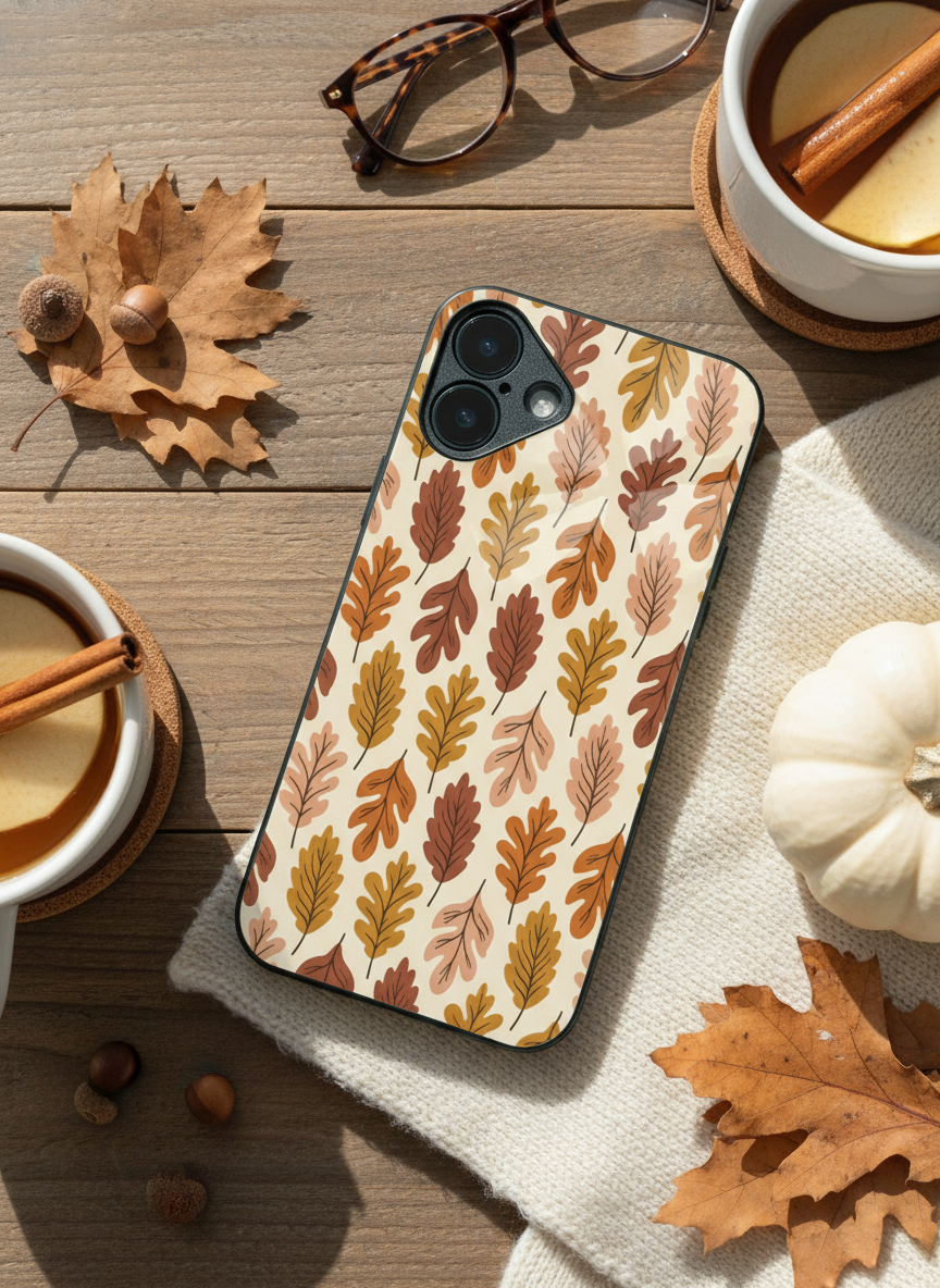 Cozy Season Premium Glass Back Cover For iPhone 11-17 Models