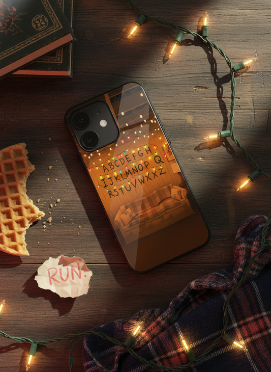 STRANGER THINGS- The Alphabet Wall Premium Glass Back Cover For iPhone 11-17 Models