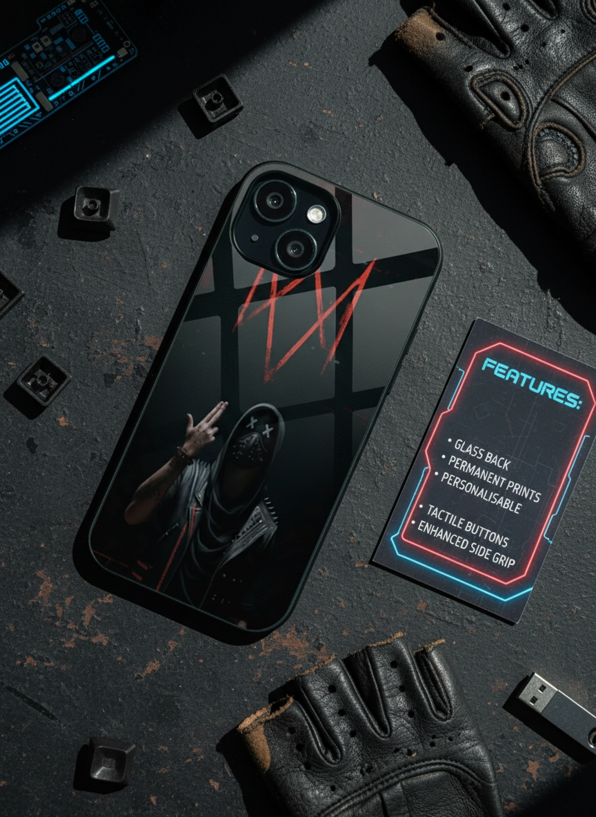 Symbol Premium Glass Back Cover For iPhone 11-17 Models