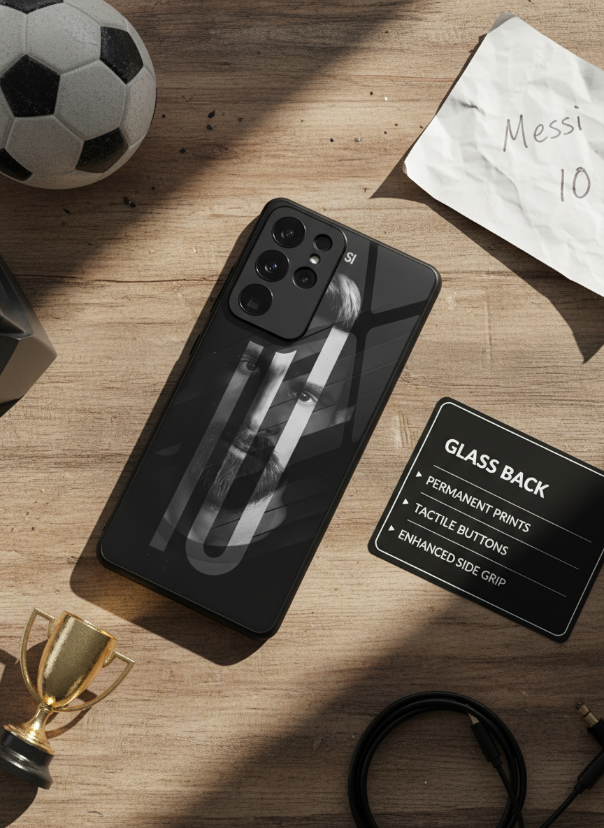 The Maestro Premium Glass Back Cover For Galaxy S, A, M & F Series