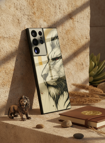 Roar Within Premium Glass Back Cover For Galaxy S, A, M & F Series